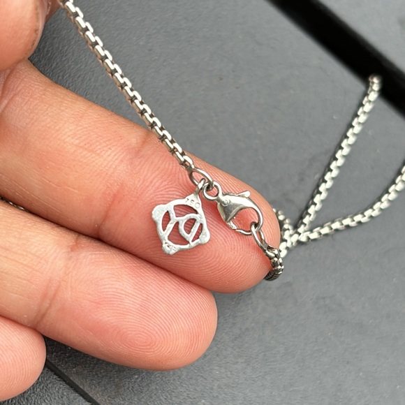 David Yurman Sterling Silver Diamond Ring & Necklace Set ✨FIRM✨ - Picture 5 of 17